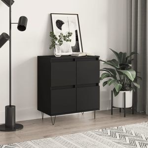 Comoda living VidaXL, lemn, 60 x 35 x 70 cm, negru