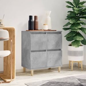 Comoda living VidaXL, lemn, 60 x 35 x 70 cm, gri beton