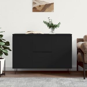 Comoda living VidaXL, lemn, 104 x 35 x 70 cm, negru