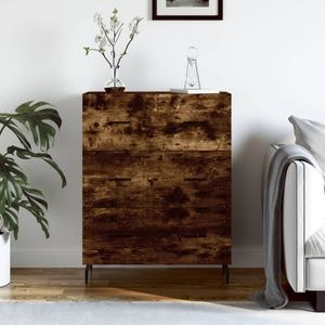 Comoda living VidaXL, lemn, 69.4 x 34 x 90 cm, stejar fumuriu
