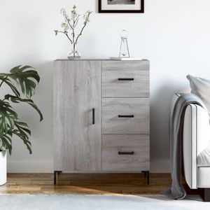 Comoda living VidaXL, lemn, 69.5 x 34 x 90 cm, gri sonoma