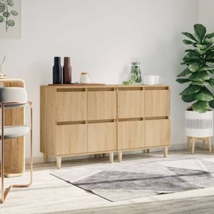 Comoda living VidaXL, lemn, 120 x 35 x 70 cm, stejar sonoma