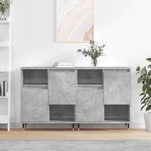 Comoda living VidaXL, lemn, 120 x 35 x 70 cm, gri beton