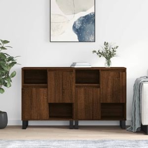 Comoda living VidaXL, lemn, 120 x 35 x 70 cm, stejar maro