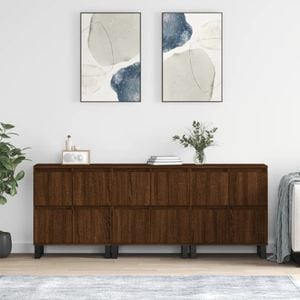 Comoda VidaXL, lemn, 180 x 35 x 70 cm, stejar maro