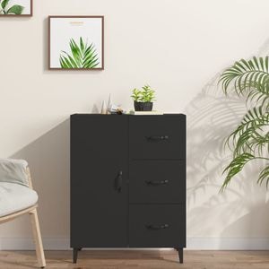 Comoda VidaXL, lemn, 69.5 x 34 x 90 cm, negru