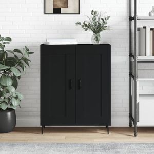 Servanta, vidaXL, negru, 69,5x34x90 cm, lemn compozit
