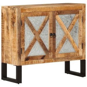 Servanta, vidaXL, 80x30x71 cm, lemn masiv de mango brut si metal
