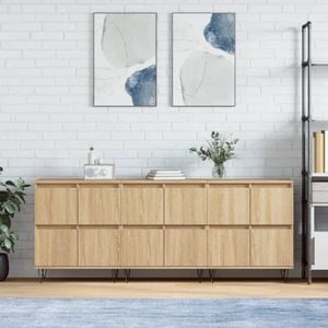 Servante, vidaXL, 3 piese, stejar sonoma, lemn prelucrat