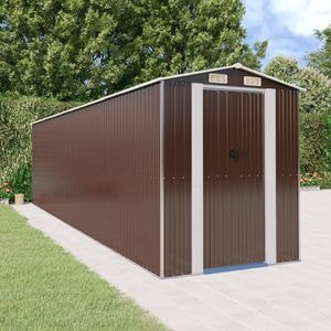 Sopron de gradina, VIDAXL, 16 Kg, 192x772x223 cm, Otel galvanizat, Maro
