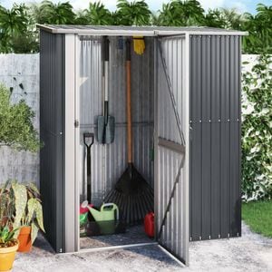 Magazie gradina VIDAXL, otel galvanizat, 180.5 x 97 x 209.5 cm, antracit