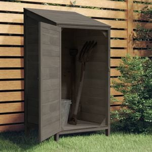 Magazie gradina VIDAXL, lemn masiv, 55 x 52 x 112 cm, antracit