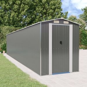 Sopron de gradina, VIDAXL, 21 Kg, 192x938x223 cm, Otel galvanizat, Gri