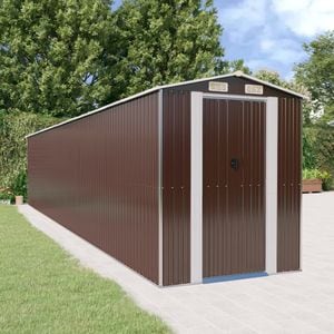 Sopron de gradina, VIDAXL, 21 Kg, 192x1021x223 cm, Otel galvanizat, Maro