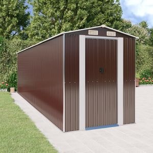 Sopron de gradina, VIDAXL, 15 Kg, 192x689x223 cm, Otel galvanizat, Maro