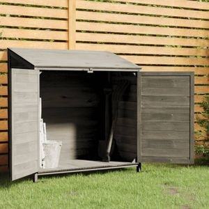 Magazie gradina VIDAXL, lemn masiv, 102 x 52 x 112 cm, antracit