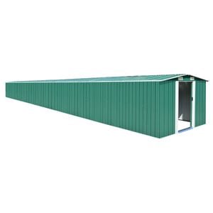 Magazie gradina VIDAXL, otel galvanizat, 257 x 990 x 181 cm, verde