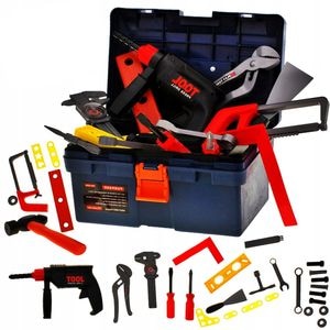 Trusa de scule idealStore FullTools, 50 de scule si accesorii, Albastru, 3 ani+