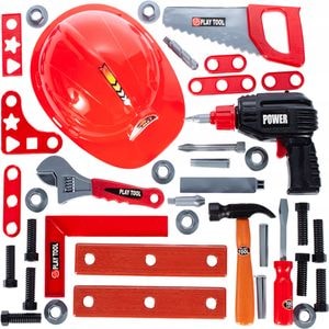 Trusa de scule idealStore BestTools, 41 de accesorii, Rosu, 3 ani+