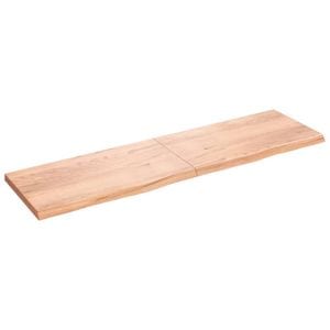 Raft de perete, VIDAXL, Lemn masiv, 220x60x2-6 cm, 28 Kg, Maro