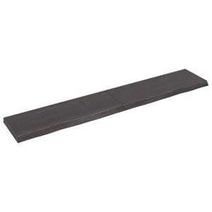 Raft de perete, VIDAXL, Lemn masiv, 220x40x2-6 cm, 21 Kg, Maro