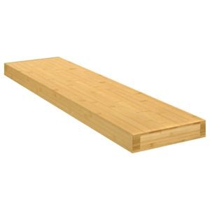 Raft de perete, VIDAXL, Bambus, 80x20x4 cm, 49 Kg, Maro