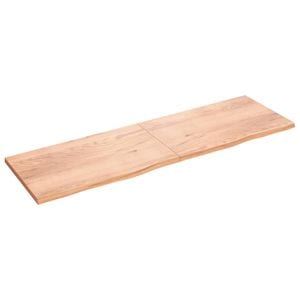 Raft de perete, VIDAXL, Lemn masiv, 200x60x2-4 cm, 23 Kg, Maro