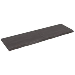 Raft de perete, VIDAXL, Lemn masiv, 200x60x2-6 cm, 24 Kg, Maro
