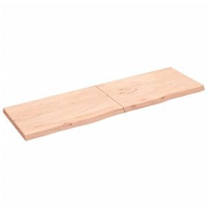 Polita de perete, VIDAXL, Lemn masiv, 200x60x2-6 cm, 24 Kg, Maro