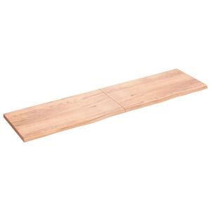 Raft de perete, VIDAXL, Lemn masiv, 200x50x2-4 cm, 19 Kg, Maro