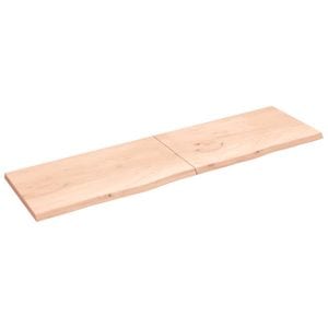 Polita de perete, VIDAXL, Lemn masiv, 220x60x2-4 cm, 24 Kg, Maro