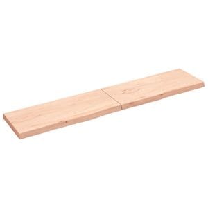 Polita de perete, VIDAXL, Lemn masiv, 200x40x2-6 cm, 18 Kg, Maro