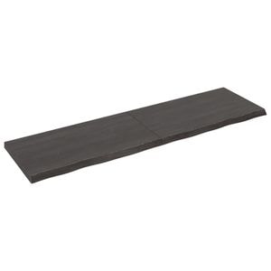 Raft de perete, VIDAXL, Lemn masiv, 220x60x2-6 cm, 28 Kg, Maro