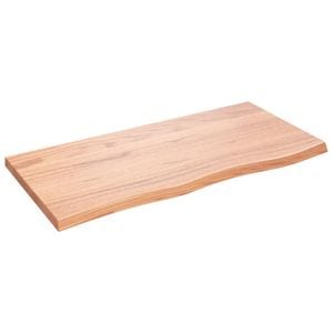 Raft de perete, VIDAXL, Lemn masiv, 100x50x2-4 cm, 96 Kg, Maro