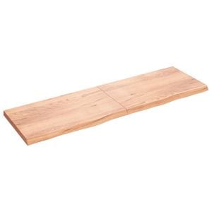 Raft de perete, VIDAXL, Lemn masiv, 200x60x2-6 cm, 24 Kg, Maro