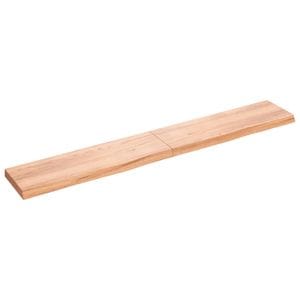 Raft de perete, VIDAXL, Lemn masiv, 200x30x2-6 cm, 15 Kg, Maro