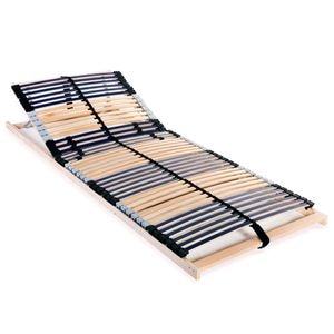 Baza de pat cu sipci, vidaXL, 42 sipci, 7 zone, 70 x 200 cm, Multicolor