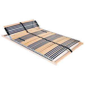 Baza de pat cu sipci, vidaXL, 42 sipci, 7 zone, 120 x 200 cm, Multicolor