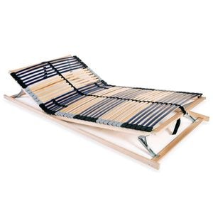 Baza de pat cu sipci, vidaXL, 42 sipci, 7 zone, 100 x 200 cm, Multicolor