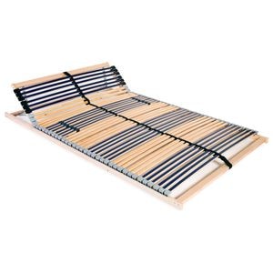 Baza de pat cu sipci, vidaXL, 42 sipci, 7 zone, 100 x 200 cm, Multicolor