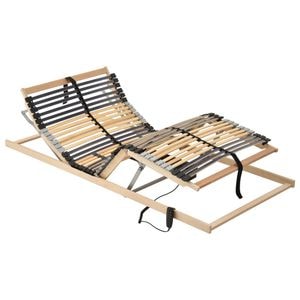 Baza de pat electrica cu sipci, vidaXL, 42 sipci, 7 zone, 70 x 200 cm, Maro
