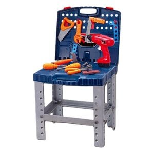 Banc de lucru cu scule pentru copii, 50 accesorii incluse, Multicolor, 4 ani+