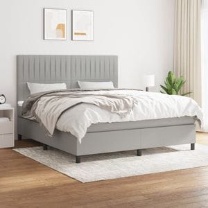 Pat continental vidaXL, 180x200 cm, material textil, Gri