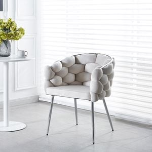 Scaun Living Tapitat KJC14, 80 x 67 x 60 cm, Bej