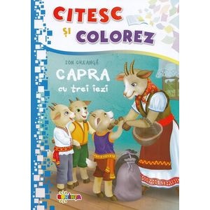 Citesc si colorez: Capra cu trei iezi