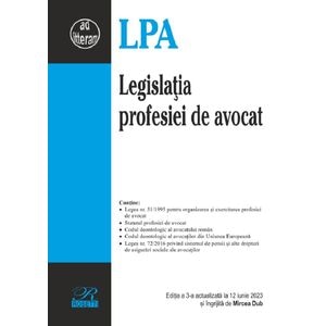 Legislatia profesiei de avocat Ed.3 Act.12 iunie 2023