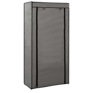 Pantofar cu husa, VIDAXL, material textil, 58x28x106 cm, gri
