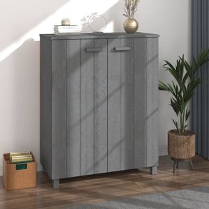 Dulap CD-uri HAMAR, VIDAXL, lemn masiv de pin, 85x40x108 cm, gri inchis 