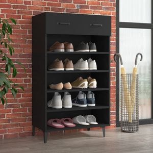 Pantofar, VIDAXL, lemn compozit, 60x35x105 cm, negru