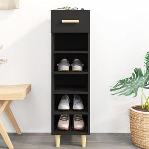 Pantofar, VIDAXL, lemn compozit, 30x35x105 cm, negru